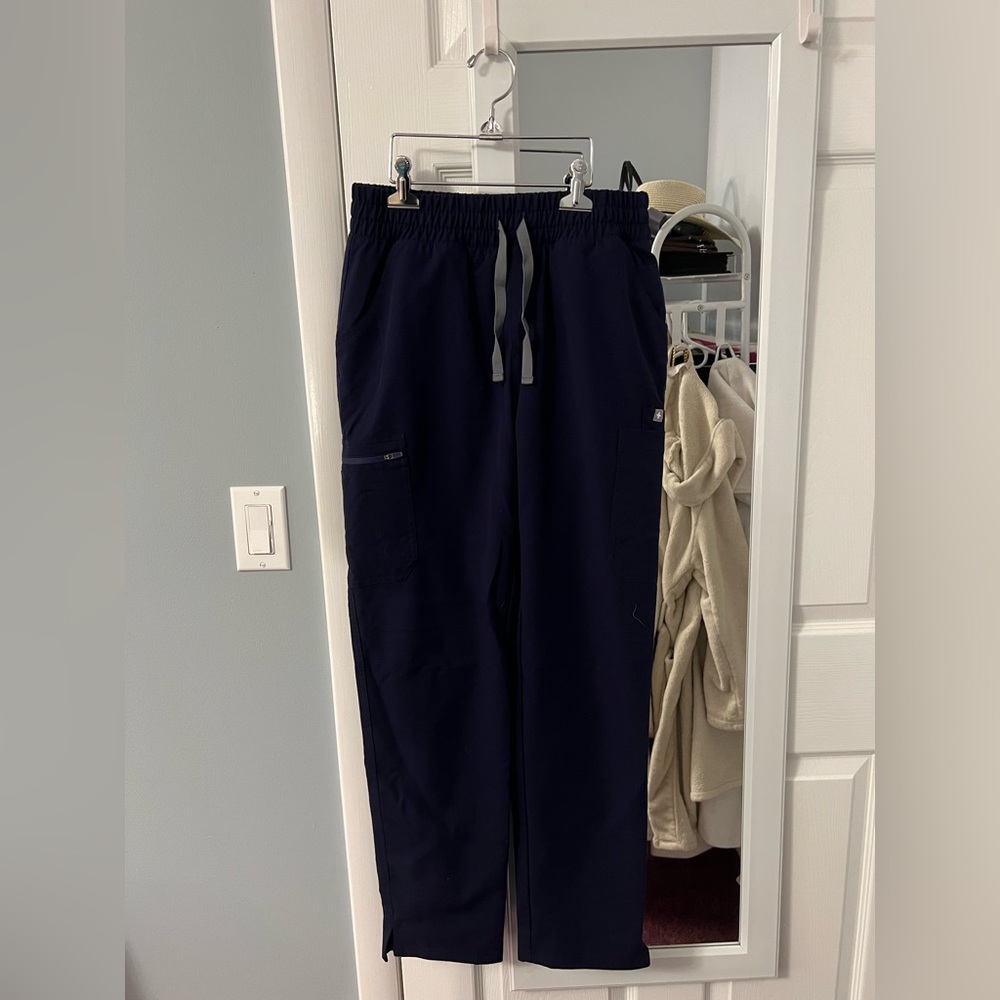 Figs Yola High Waisted Scrub Pants - Size S, Navy